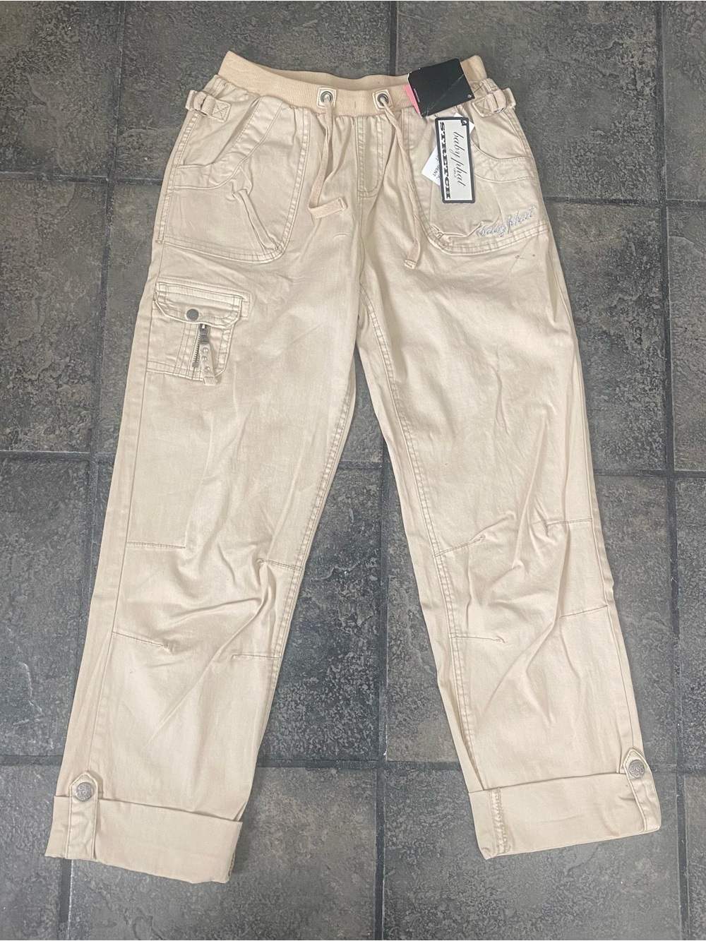Vintage Y2K Girls Baby Phat Cargo Pants Size 14 New Deadstock